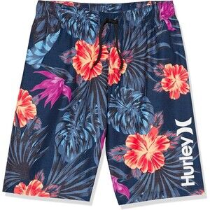 Hurley Boy's Hawaiian Tropical Pull On Mesh Briefs Swim Trunks XL